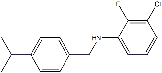 3-chloro-2-fluoro-N-{[4-(propan-2-yl)phenyl]methyl}aniline 结构式