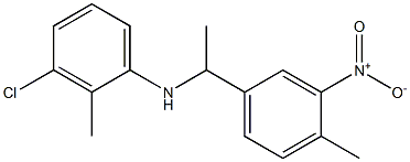 3-chloro-2-methyl-N-[1-(4-methyl-3-nitrophenyl)ethyl]aniline 结构式