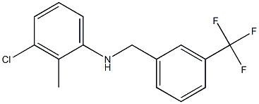3-chloro-2-methyl-N-{[3-(trifluoromethyl)phenyl]methyl}aniline 结构式