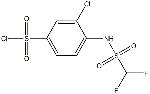 3-chloro-4-(difluoromethanesulfonamido)benzene-1-sulfonyl chloride 结构式