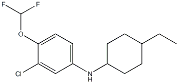 3-chloro-4-(difluoromethoxy)-N-(4-ethylcyclohexyl)aniline 结构式