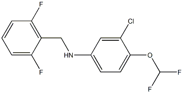 3-chloro-4-(difluoromethoxy)-N-[(2,6-difluorophenyl)methyl]aniline 结构式