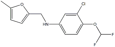 3-chloro-4-(difluoromethoxy)-N-[(5-methylfuran-2-yl)methyl]aniline 结构式