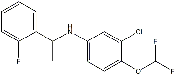 3-chloro-4-(difluoromethoxy)-N-[1-(2-fluorophenyl)ethyl]aniline 结构式