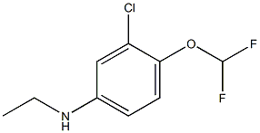 3-chloro-4-(difluoromethoxy)-N-ethylaniline 结构式