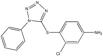 3-chloro-4-[(1-phenyl-1H-1,2,3,4-tetrazol-5-yl)sulfanyl]aniline 结构式