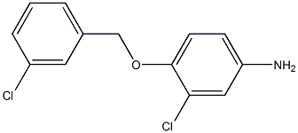 3-chloro-4-[(3-chlorophenyl)methoxy]aniline 结构式