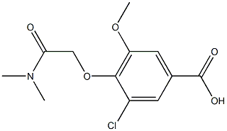 3-chloro-4-[(dimethylcarbamoyl)methoxy]-5-methoxybenzoic acid 结构式