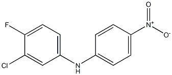 3-chloro-4-fluoro-N-(4-nitrophenyl)aniline 结构式