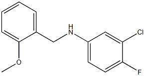 3-chloro-4-fluoro-N-[(2-methoxyphenyl)methyl]aniline 结构式