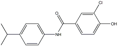 3-chloro-4-hydroxy-N-[4-(propan-2-yl)phenyl]benzamide 结构式