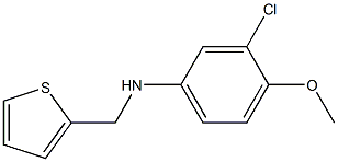 3-chloro-4-methoxy-N-(thiophen-2-ylmethyl)aniline 结构式