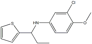 3-chloro-4-methoxy-N-[1-(thiophen-2-yl)propyl]aniline 结构式