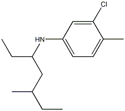 3-chloro-4-methyl-N-(5-methylheptan-3-yl)aniline 结构式