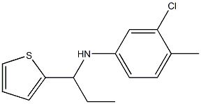 3-chloro-4-methyl-N-[1-(thiophen-2-yl)propyl]aniline 结构式