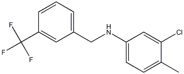 3-chloro-4-methyl-N-{[3-(trifluoromethyl)phenyl]methyl}aniline 结构式