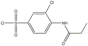 3-chloro-4-propanamidobenzene-1-sulfonyl chloride 结构式