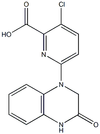 3-chloro-6-(3-oxo-1,2,3,4-tetrahydroquinoxalin-1-yl)pyridine-2-carboxylic acid 结构式