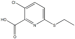 3-chloro-6-(ethylsulfanyl)pyridine-2-carboxylic acid 结构式