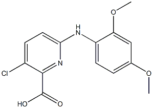 3-chloro-6-[(2,4-dimethoxyphenyl)amino]pyridine-2-carboxylic acid 结构式