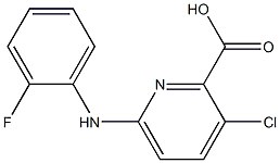 3-chloro-6-[(2-fluorophenyl)amino]pyridine-2-carboxylic acid 结构式