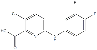 3-chloro-6-[(3,4-difluorophenyl)amino]pyridine-2-carboxylic acid 结构式