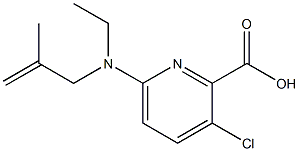 3-chloro-6-[ethyl(2-methylprop-2-en-1-yl)amino]pyridine-2-carboxylic acid 结构式
