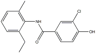 3-chloro-N-(2-ethyl-6-methylphenyl)-4-hydroxybenzamide 结构式