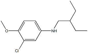 3-chloro-N-(2-ethylbutyl)-4-methoxyaniline 结构式