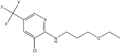 3-chloro-N-(3-ethoxypropyl)-5-(trifluoromethyl)pyridin-2-amine 结构式