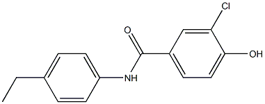 3-chloro-N-(4-ethylphenyl)-4-hydroxybenzamide 结构式