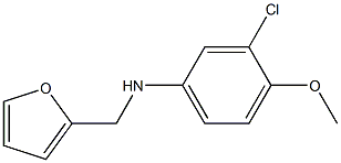 3-chloro-N-(furan-2-ylmethyl)-4-methoxyaniline 结构式