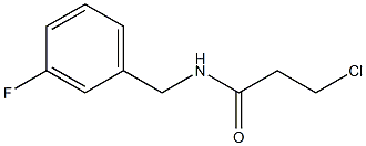 3-chloro-N-[(3-fluorophenyl)methyl]propanamide 结构式