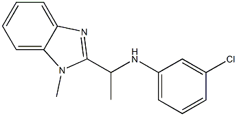 3-chloro-N-[1-(1-methyl-1H-1,3-benzodiazol-2-yl)ethyl]aniline 结构式