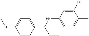 3-chloro-N-[1-(4-methoxyphenyl)propyl]-4-methylaniline 结构式