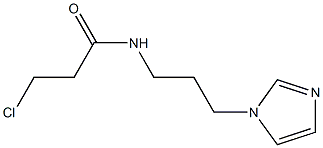 3-chloro-N-[3-(1H-imidazol-1-yl)propyl]propanamide 结构式