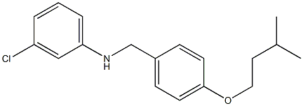 3-chloro-N-{[4-(3-methylbutoxy)phenyl]methyl}aniline 结构式