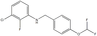 3-chloro-N-{[4-(difluoromethoxy)phenyl]methyl}-2-fluoroaniline 结构式