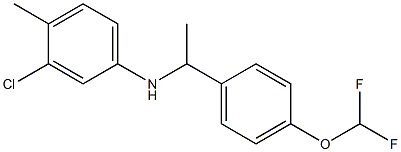 3-chloro-N-{1-[4-(difluoromethoxy)phenyl]ethyl}-4-methylaniline 结构式