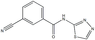 3-cyano-N-(1,3,4-thiadiazol-2-yl)benzamide 结构式