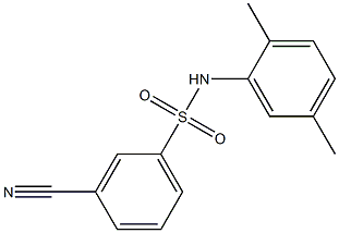 3-cyano-N-(2,5-dimethylphenyl)benzenesulfonamide 结构式