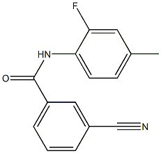 3-cyano-N-(2-fluoro-4-methylphenyl)benzamide 结构式