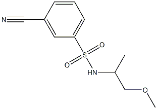 3-cyano-N-(2-methoxy-1-methylethyl)benzenesulfonamide 结构式