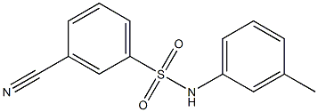 3-cyano-N-(3-methylphenyl)benzenesulfonamide 结构式