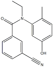 3-cyano-N-ethyl-N-(5-hydroxy-2-methylphenyl)benzamide 结构式