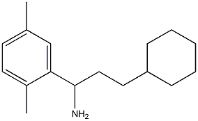 3-cyclohexyl-1-(2,5-dimethylphenyl)propan-1-amine 结构式