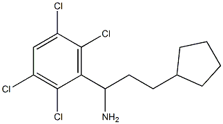 3-cyclopentyl-1-(2,3,5,6-tetrachlorophenyl)propan-1-amine 结构式