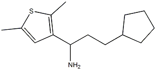 3-cyclopentyl-1-(2,5-dimethylthiophen-3-yl)propan-1-amine 结构式
