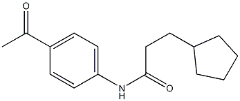 3-cyclopentyl-N-(4-acetylphenyl)propanamide 结构式