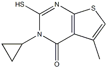 3-cyclopropyl-2-mercapto-5-methylthieno[2,3-d]pyrimidin-4(3H)-one 结构式